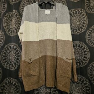 Neutrals Hoodied Cardigan